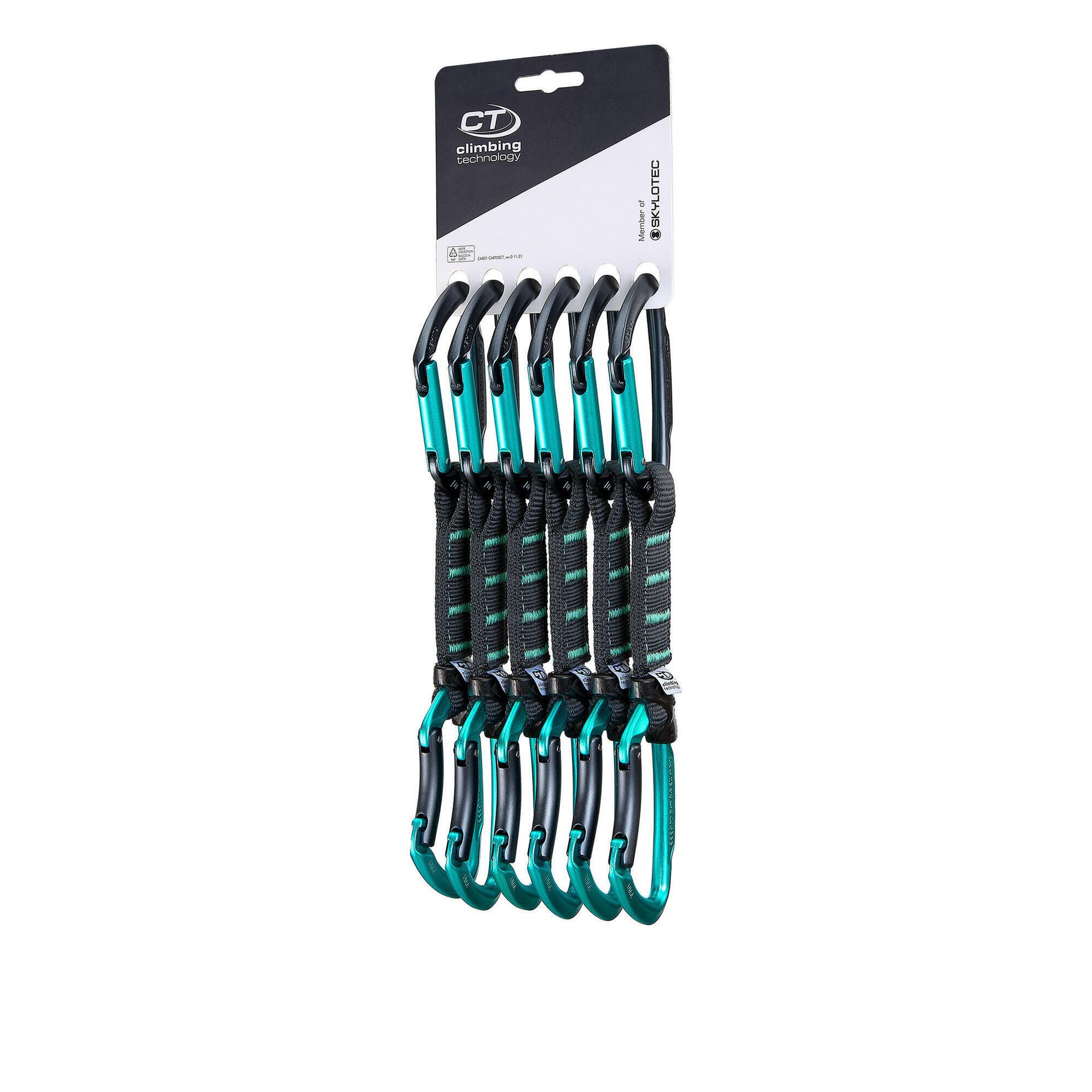 Ekspresy wspinaczkowe Climbing Technology Lime B Set NY Pro 12 cm 6-pack - anthracite/blue marine