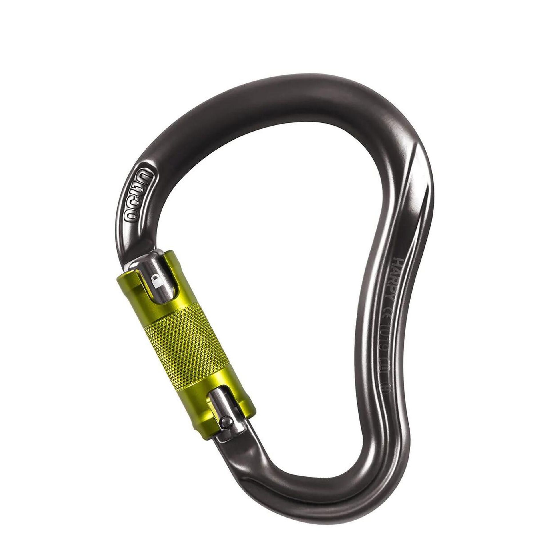 Ocun Harpy HMS Twist Karabinek, antracite/green 2021 Karabinki zakręcane 03977-anthracite/green