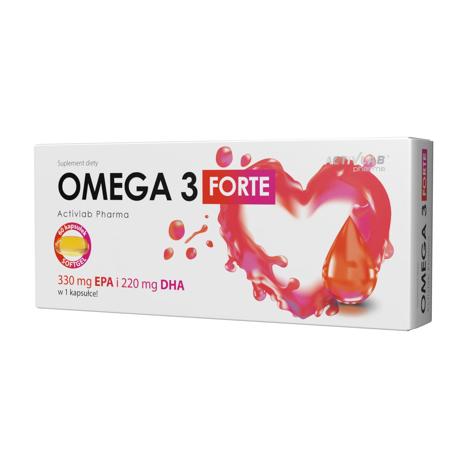 Suplement diety, ACTIVLAB PHARMA Omega 3 Forte - kwasy tłuszczowe EPA i DHA, 60kaps.