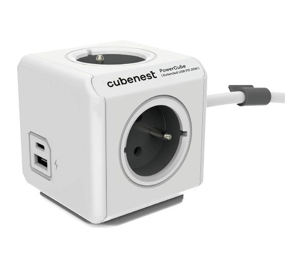 Cubenest PowerCube Extended PC520 USB PD 20W 3m Szary