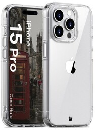 Bizon Etui Case Halo do iPhone 15 Pro, przezroczyste