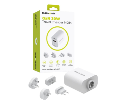 Mobile Origin GaN 30W Travel Charger MO14 EU USA UK AUS