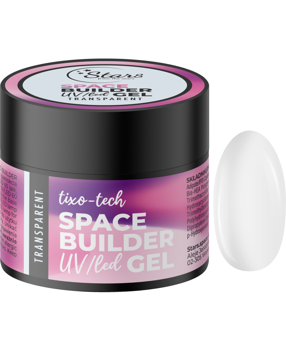 Stars from the Stars Space Builder UV/Led Gel Żel Budujący do Paznokci Transparent 12g