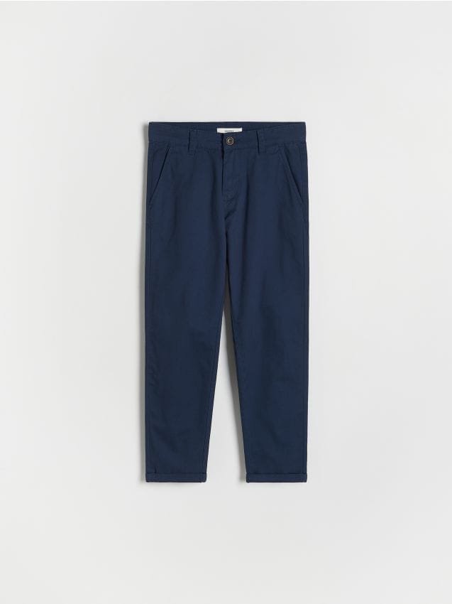 Reserved - Spodnie chino regular fit - granatowy