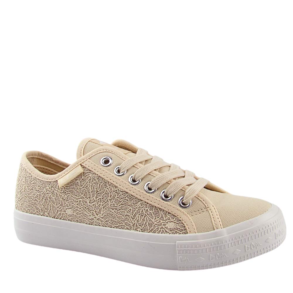 Lee Cooper LCW-25-31-3420L trampki damskie koronkowe beżowe