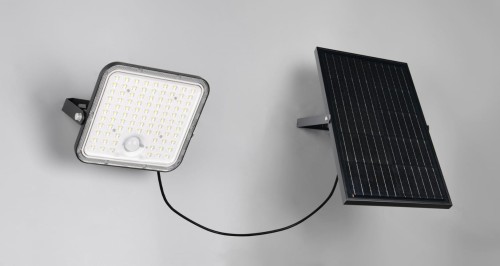 Acora kinkiet zewnętrzny solarny z pilotem i czujnikiem ruchu 1xLED/18W/IP65 czarny R22189132