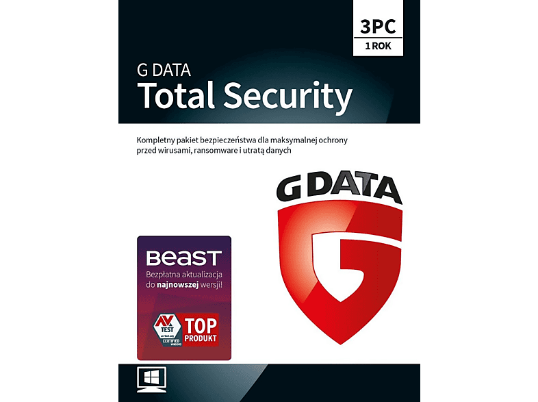 Kod aktywacyjny G DATA Program antywirusowy Total Security 3 PC 1 rok