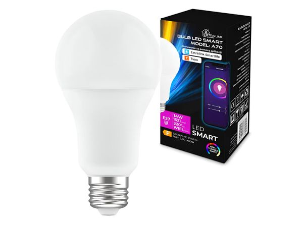 Extralink Żarówka SMARTLIFE LED E27 A70 2700-6500K WIFI 220-240V