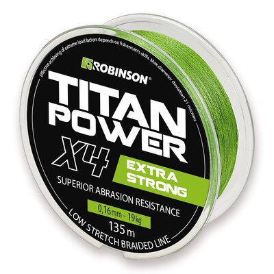 Plecionka ROBINSON Titan Power X4 0.10 mm / 135 m Jasnozielony