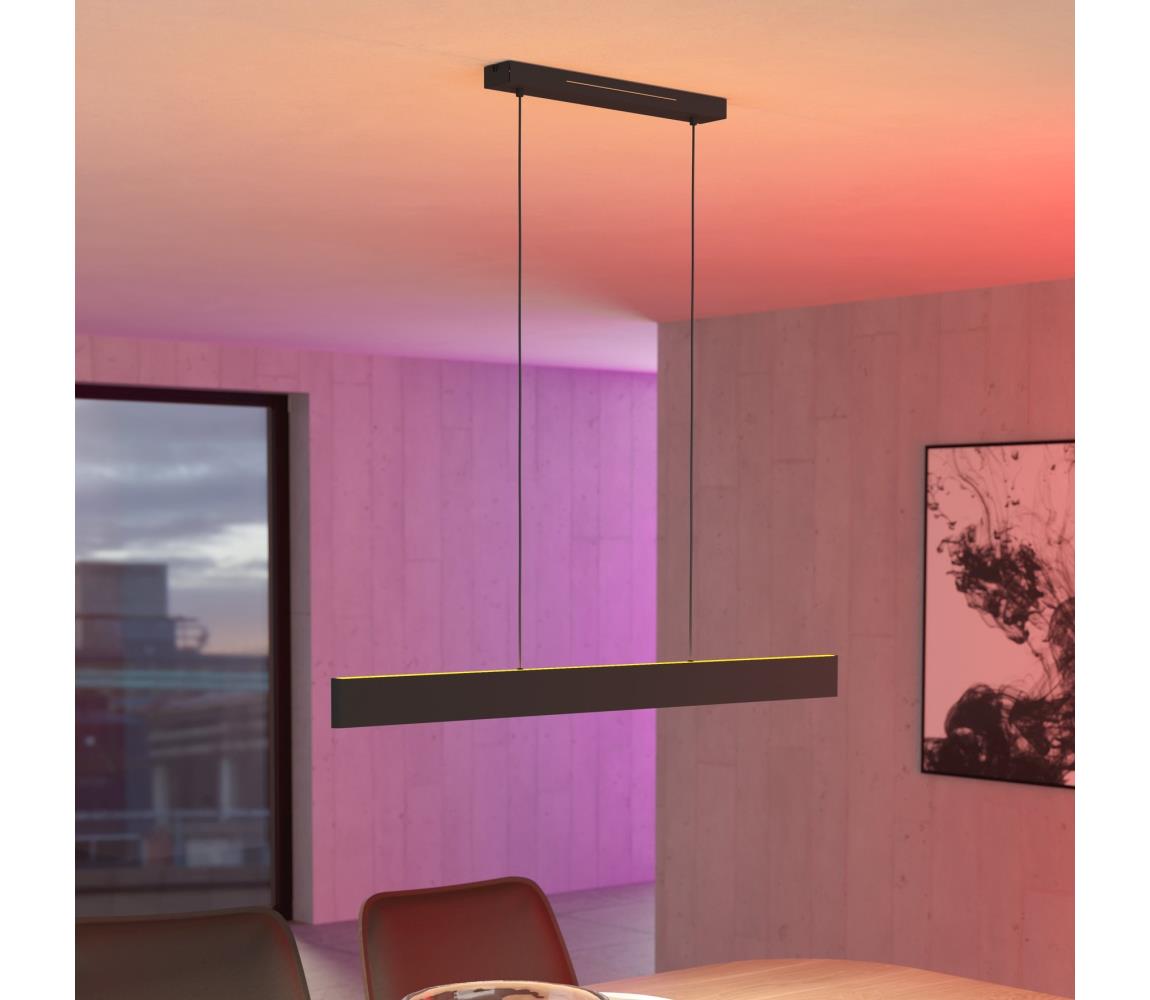 Eglo 31433 - LED RGBW Ściemnialny żyrandol na lince ANDREAS-Z LED/38W/230V czarny