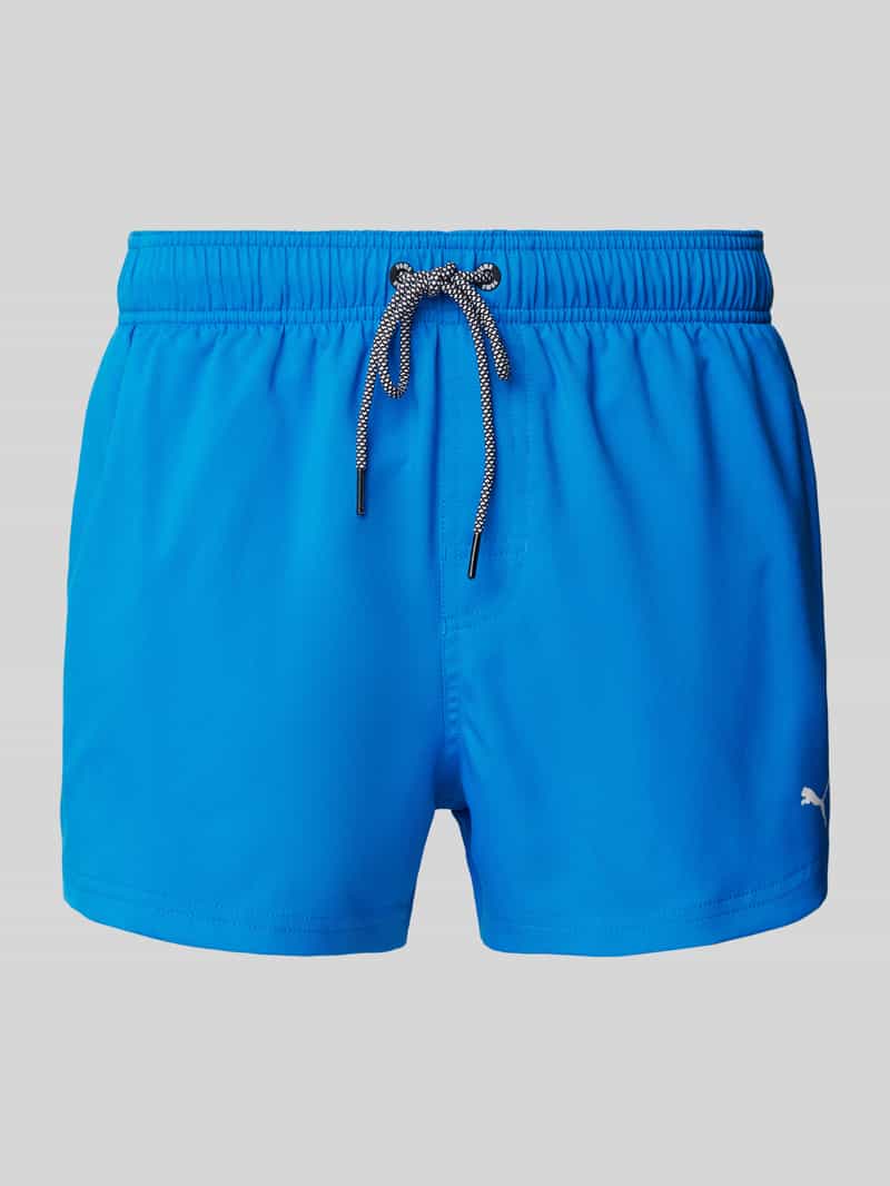 Spodenki kąpielowe o kroju regular fit z nadrukiem z logo
