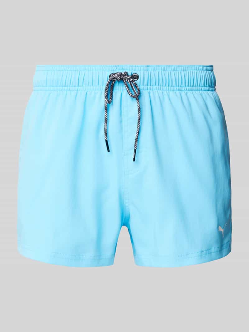 Spodenki kąpielowe o kroju regular fit z nadrukiem z logo