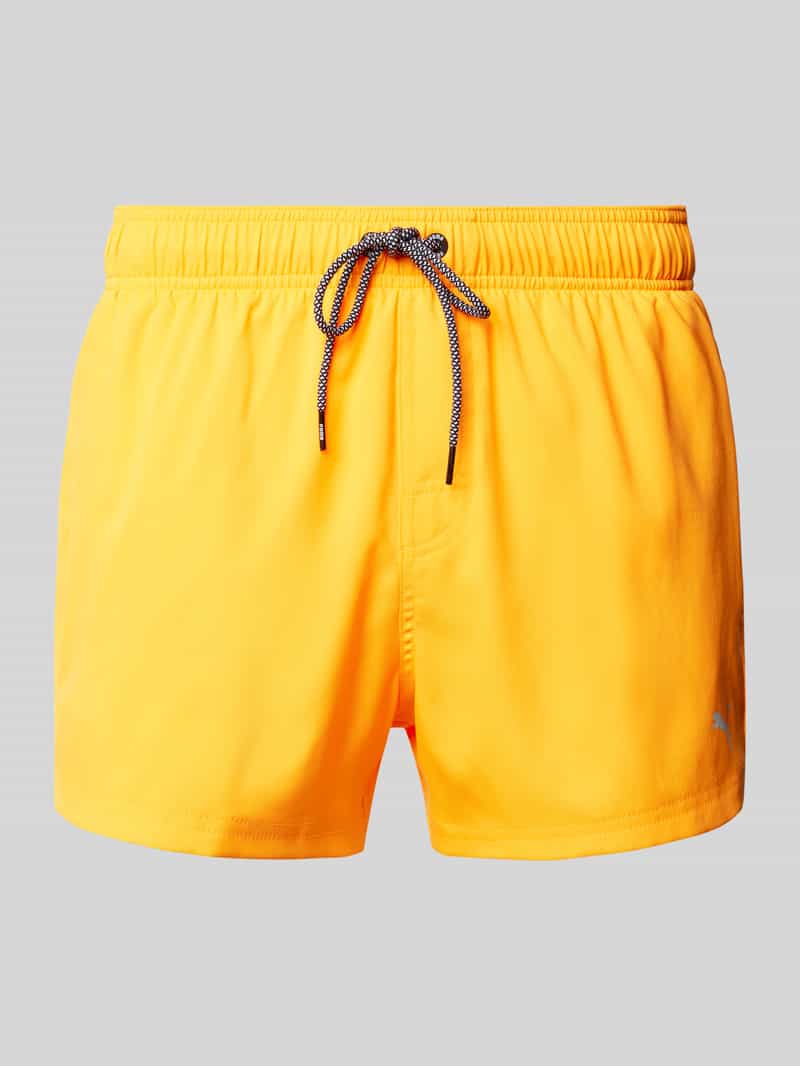 Spodenki kąpielowe o kroju regular fit z nadrukiem z logo