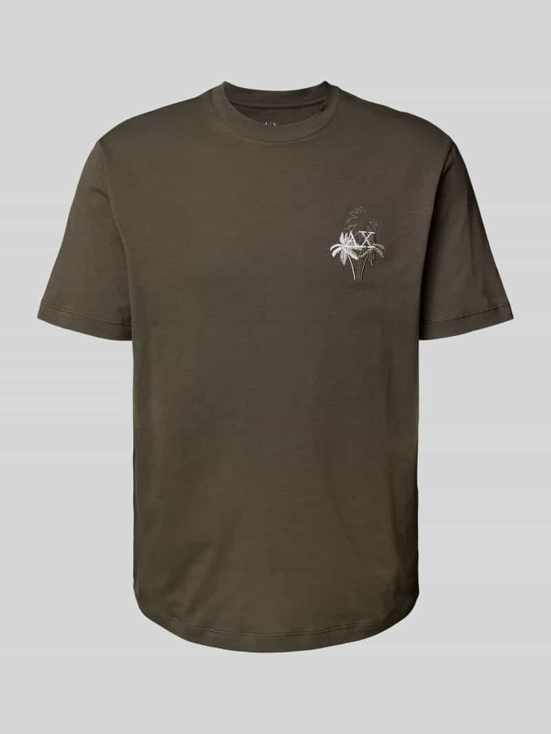 T-shirt z wyhaftowanym logo