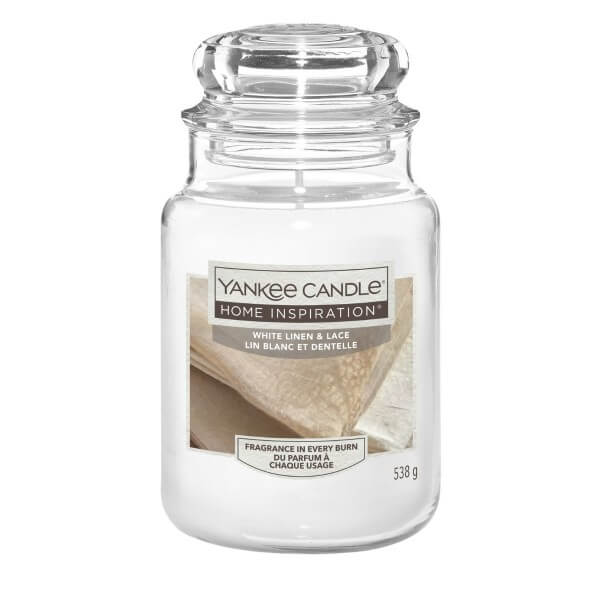 Yankee Candle Świeca w Dużym Słoiku Linen & Lace