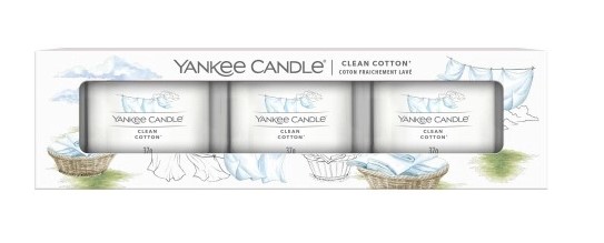 Yankee Candle Zestaw 3 Świec Mini Clean Cotton