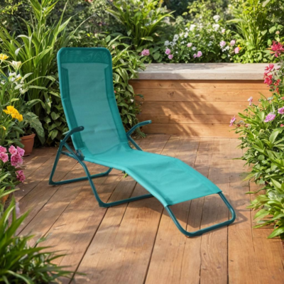 Leżak leniwiec turkusowy 136 x 58 x 94 cm