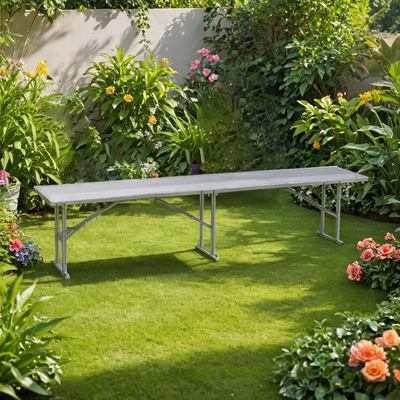 Ławka cateringowa biała 183 x 28 cm