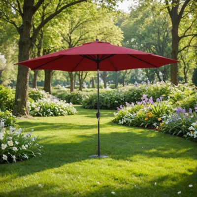 Parasol ogrodowy uchylny bordowy 300 cm