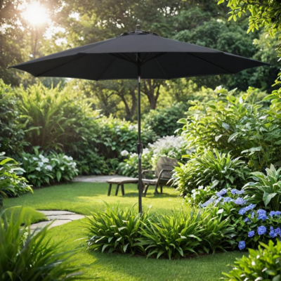 Parasol ogrodowy uchylny ciemnoszary 300 cm