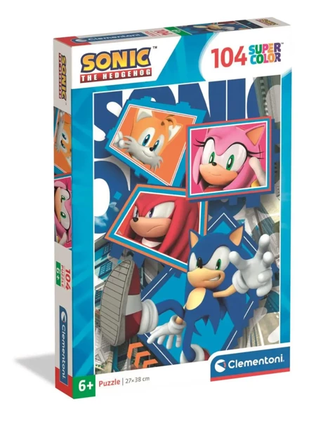 Puzzle 104 Super kolor Sonic 25038 - Clementoni