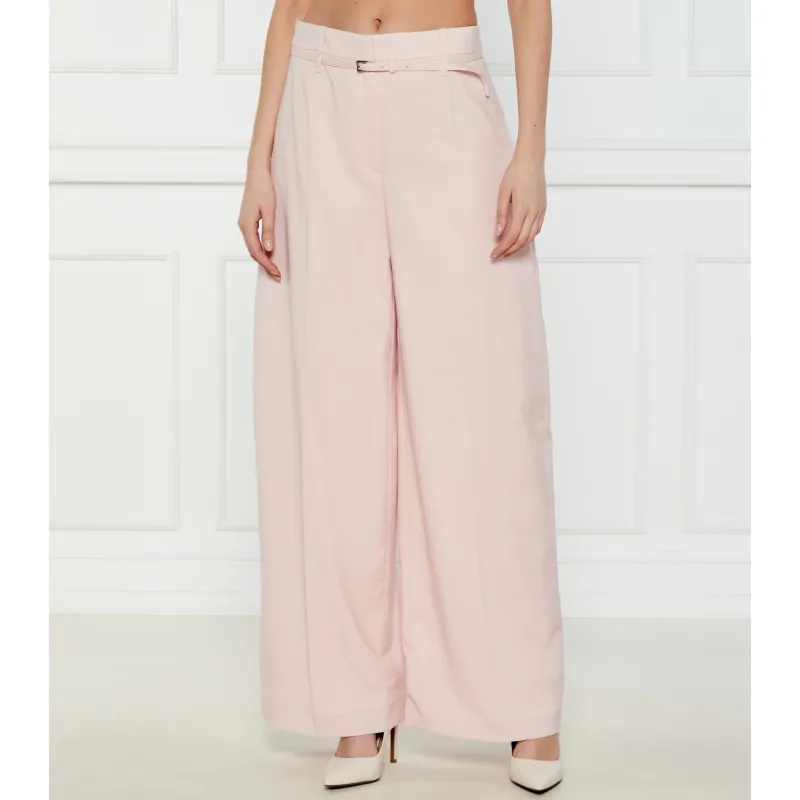 BOSS BLACK Wełniane spodnie Tilda8 | flare fit