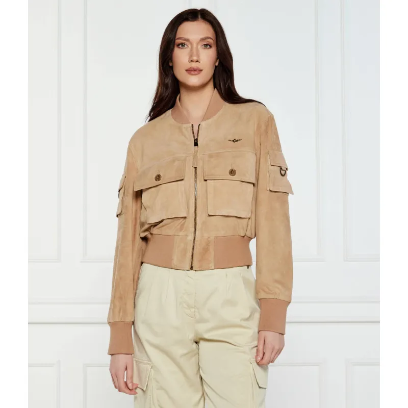 Aeronautica Militare Skórzana kurtka Regular Fit