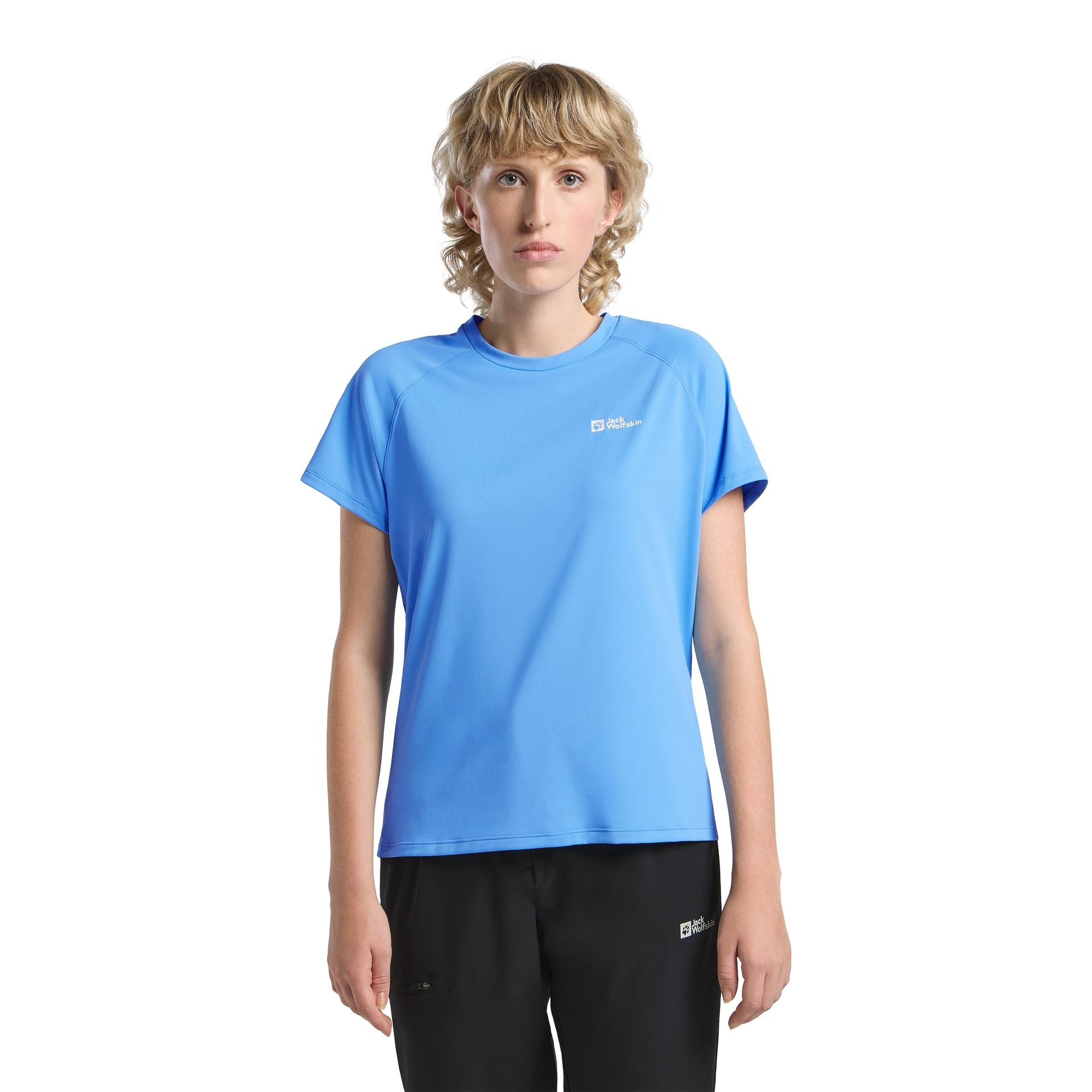 Damska koszulka z krótkim rękawem Jack Wolfskin PRELIGHT SWIFT T W mid blue - XS