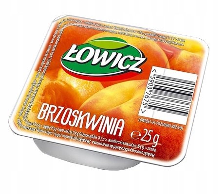 Dżem brzoskwiniowy Łowicz kubeczek 25g - Łowicz