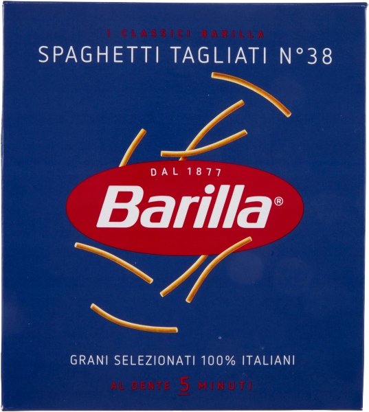 Makaron Spaghetti tagliati Barilla krótkie cięte spagetti na rynek włoski