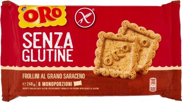 Herbatniki bezglutenowe Oro Grano Saraceno Senza Glutine 240g ciastka Saiwa
