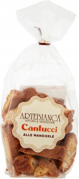 Cantucci z migdałami Mandorle 250gArtebianca ciasteczka włoskie cantuccini