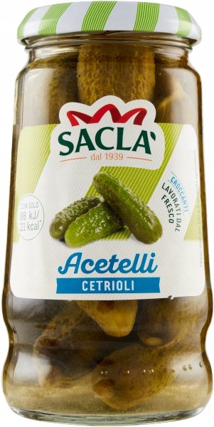 Ogórki marynowane mini włoskie Acetelli Cetriolini 290g - Sacla