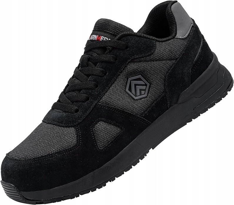 LARNMERN OBUWIE BUTY ROBOCZE CZARNE ROZMIAR 4 STALOWY NOSEK