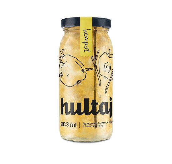 Devaldano Kompot jabłkowy z trawą żubrową Hultaj szarlotka 283 ml