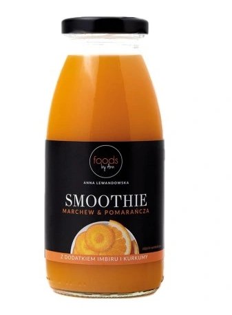 Foods by Ann, Smoothie Marchew & Pomarańcza z ekstraktem imbiru i kurkumy, 250 ml