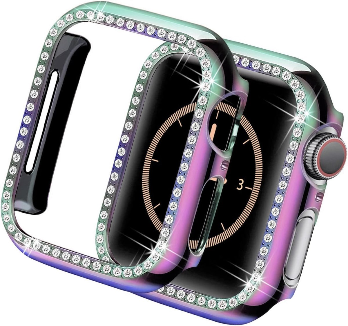 ETUI DO APPLE WATCH 40MM WIELOKOLOROWY DIAMENTOWY