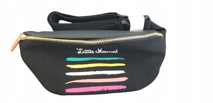 LITTLE MARCEL NERKA SASZETKA CZARNA TKANINA + SKÓRA PU + ETUI NA KARTY