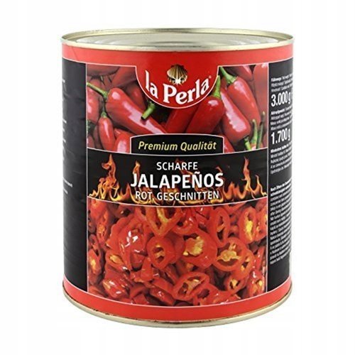 Papryka jalapeno 2,9 kg krojona czerwona