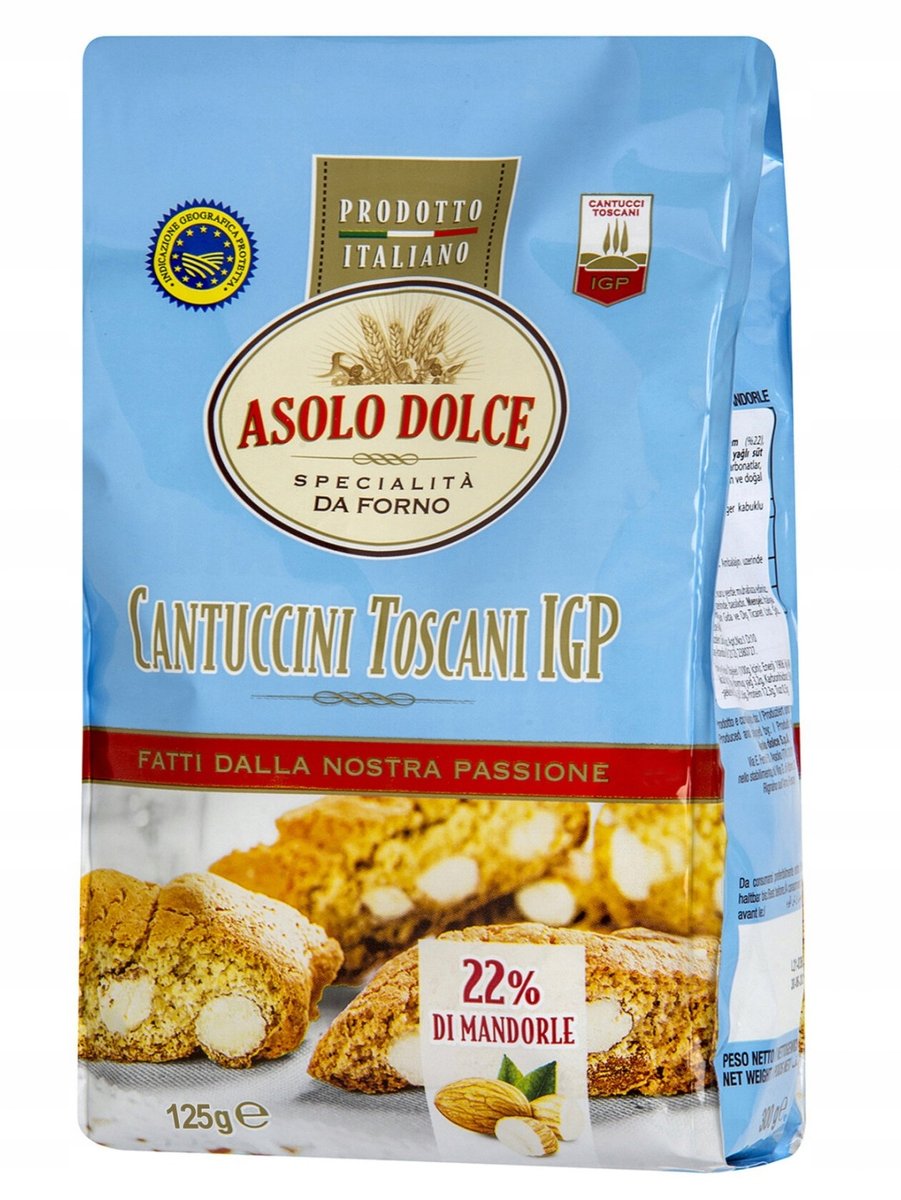 Ciastka Cantuccini Toscani IGP 150g - Asolo Dolce 22% składu migdały