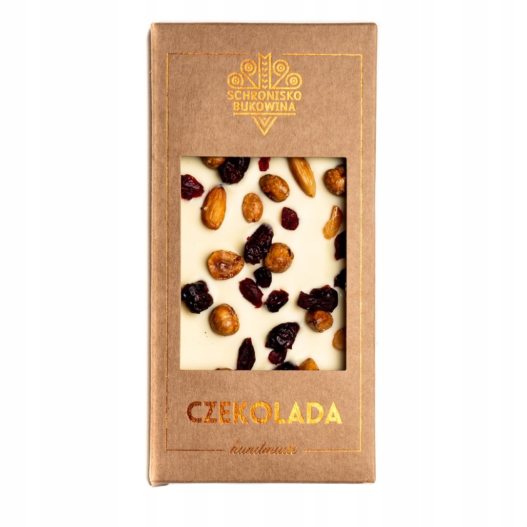 Czekolada biała z bakaliami 100g Schronisko Bukowi