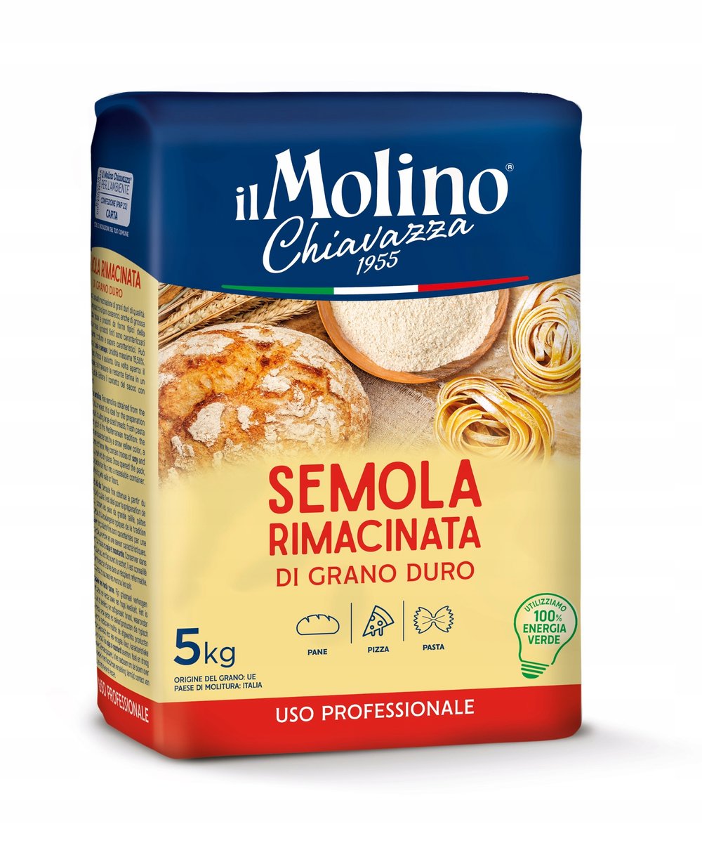 Mąka Semolina gruba di Grano Duro 5kg - il Molino Chiavazza pszenna