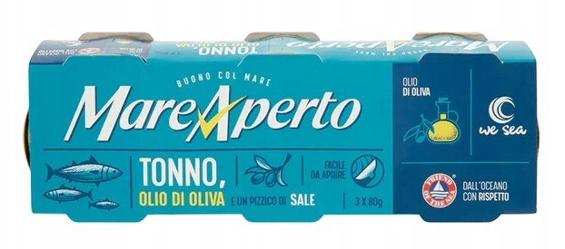 Mare Aperto Tonno 3x80g włoski tuńczyk w oliw