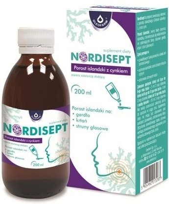 Nordisept Porost Islandzki Z Cynkiem, 150 ml