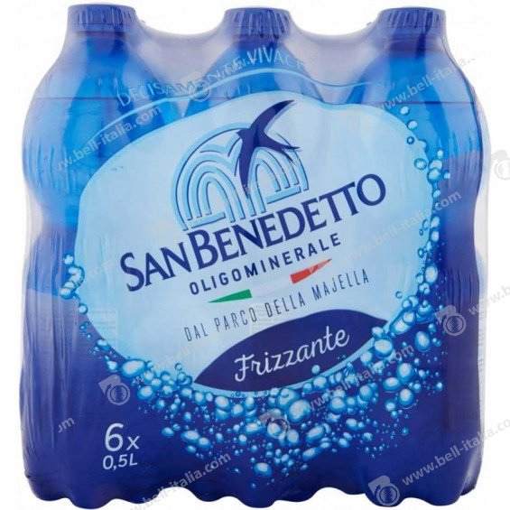 San Benedetto Frizzante 1,5l c6 woda gazowana mineralna numer 1 we Włoszech