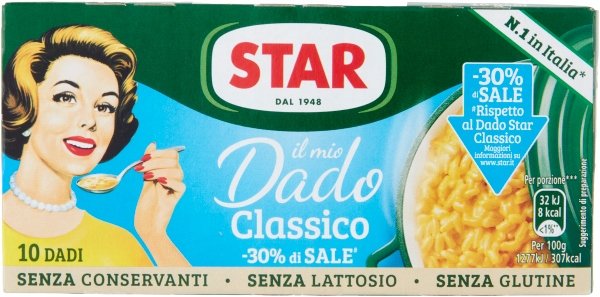 Kostki rosołowe Dado per Brodo Classico -30% di sale 10szt Star włoskie