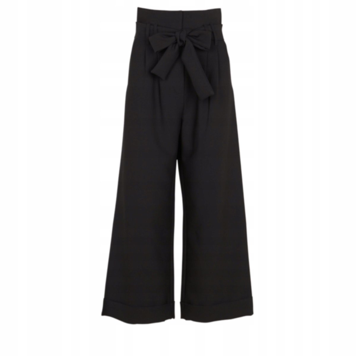 DAMSKIE SPODNIE MATERIAŁOWE 7/8 SZEROKA NOGAWKA LA FEE MARABUTEE BARTOLI 36