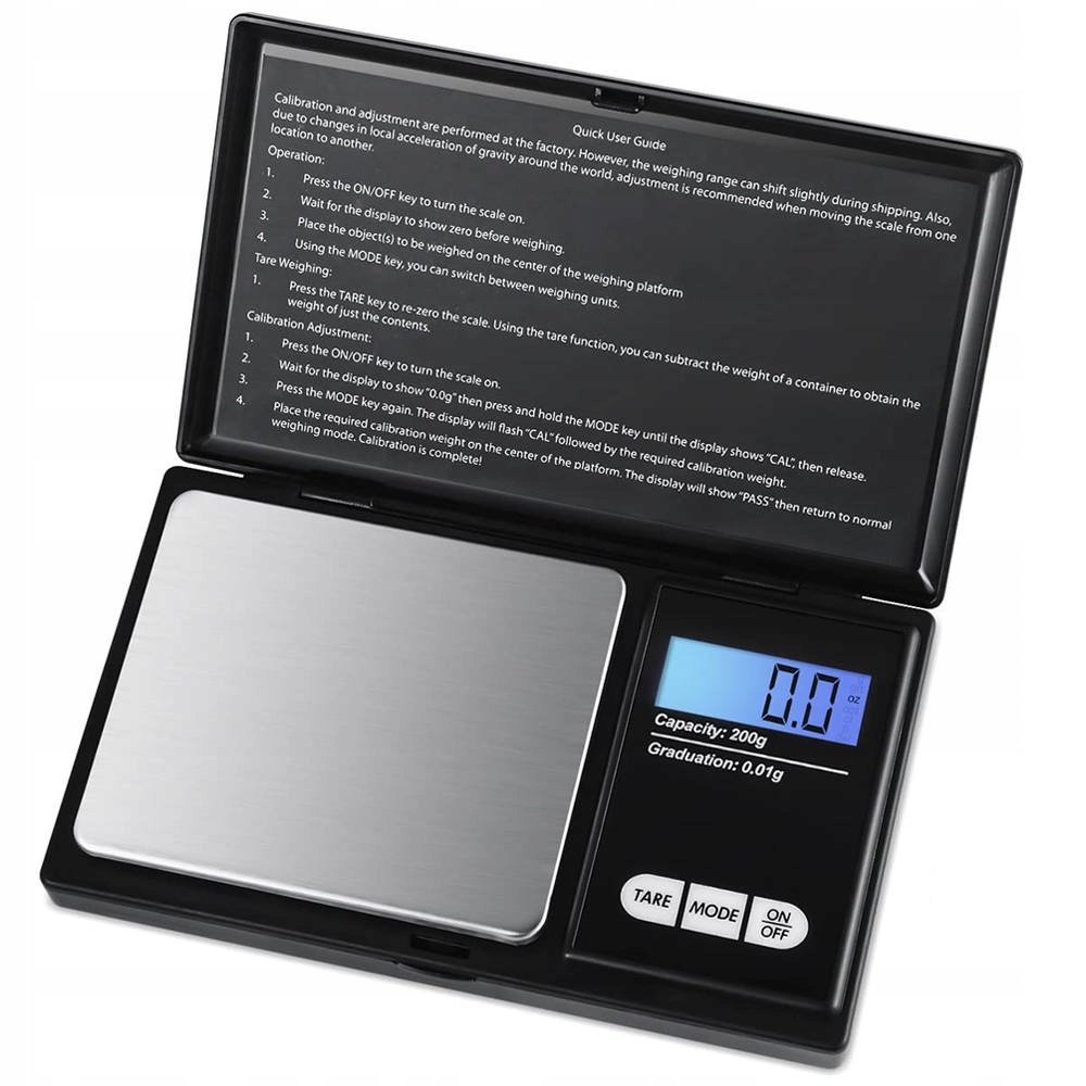 WAGA KIESZONKOWA JUBILERSKA 200g/0,01g CZARNA