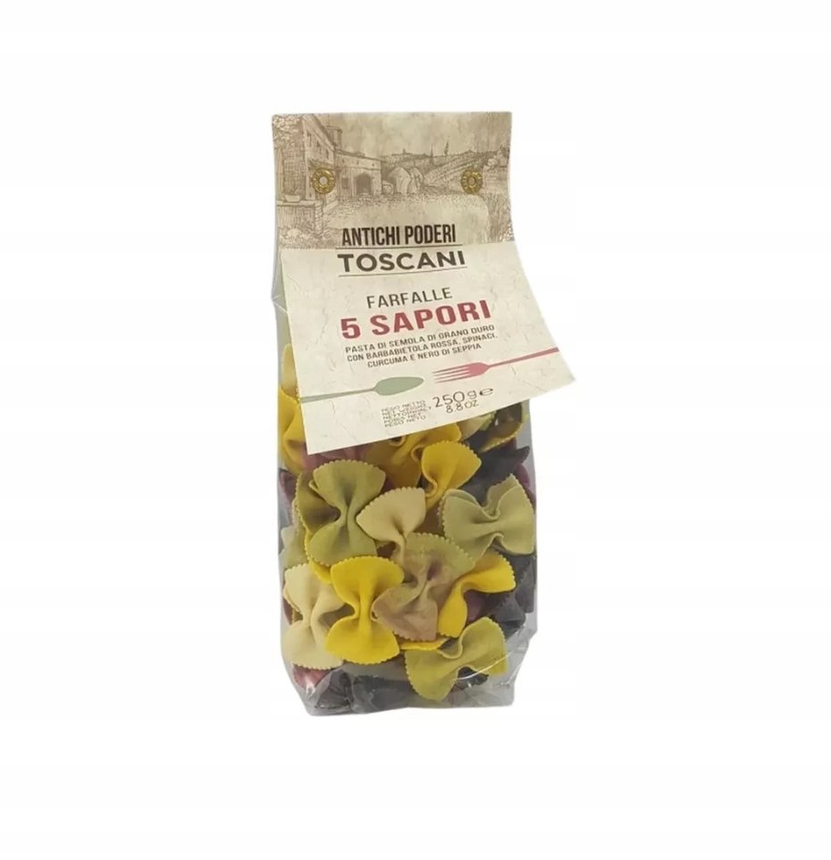 Makaron 5 kolorów kokardki 250g - Antichi Poderi Toscani