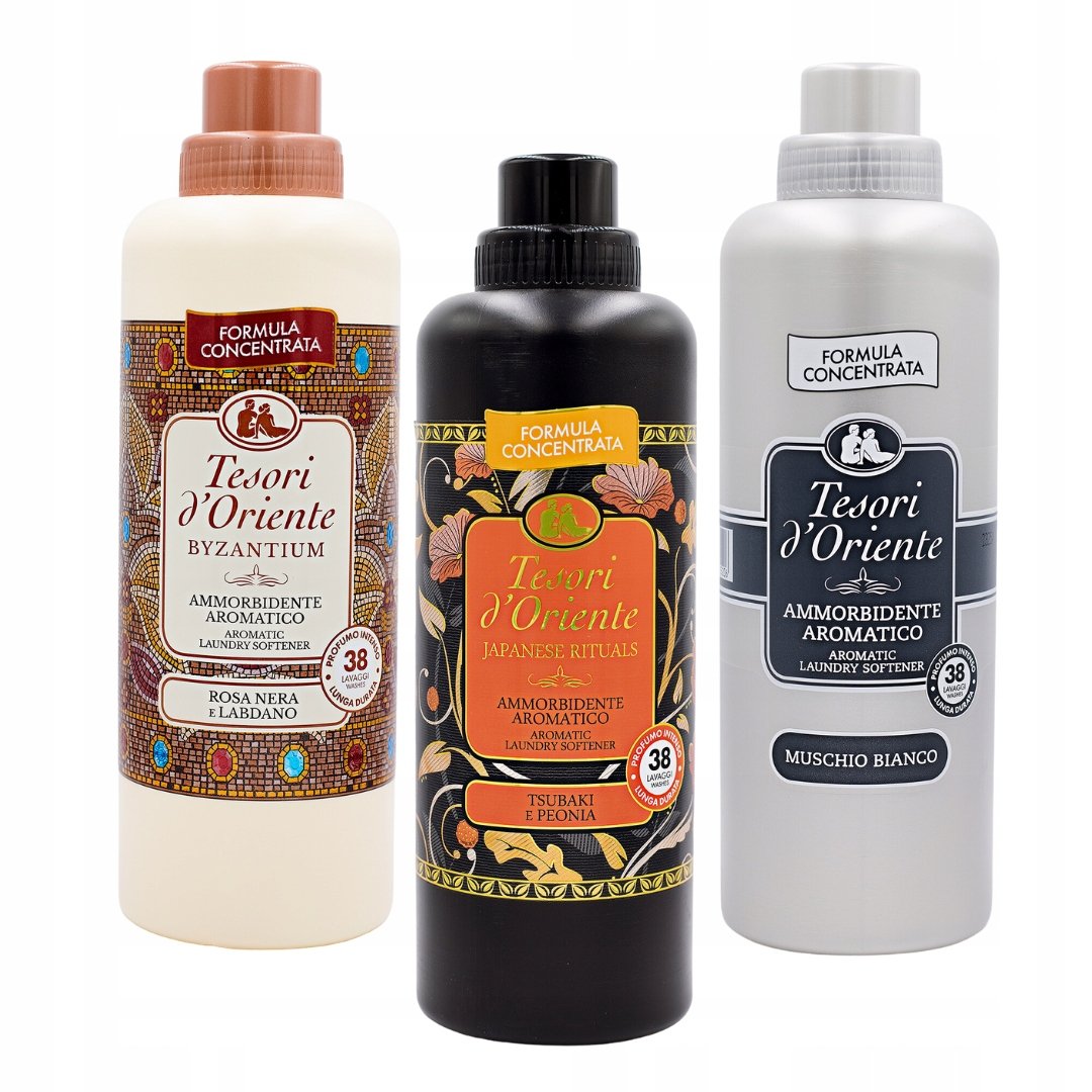Tesori d'Oriente Zestaw 3 FENOMENALNYCH WŁOSKICH płynów do płukania BJM
